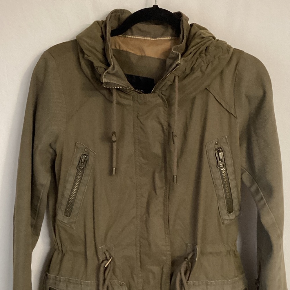 Zara Basic Women's Olive Jacket Size Small - image 2
